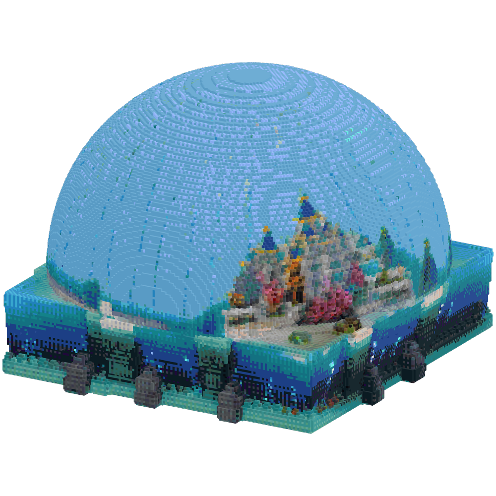 Create a large-scale Minecraft worl... | Minecraft Build - BlockGPT