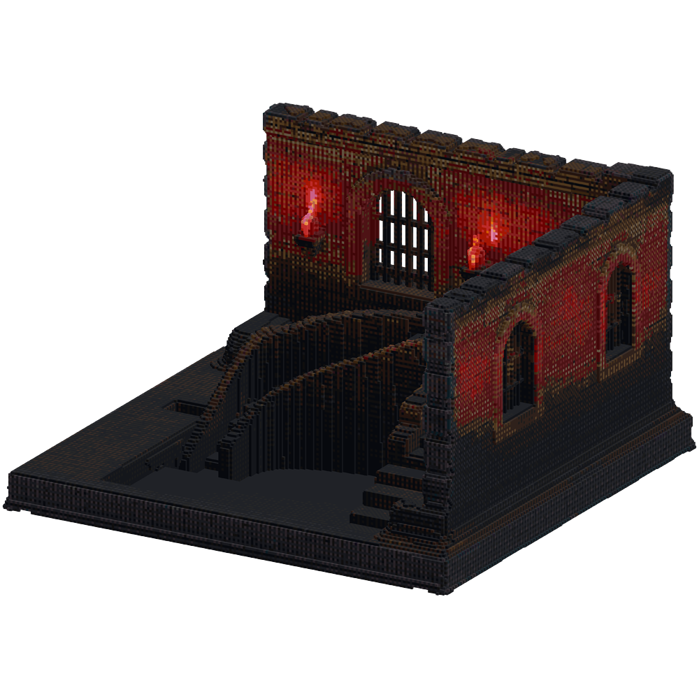 Underground KOTH arena, stone brick... | Minecraft Build - BlockGPT